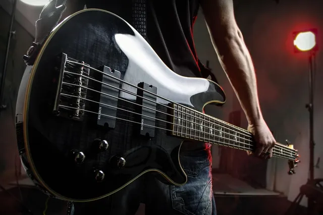 F Bass BN5 Series 5 String Bass Ash - Chestnut Flame - Maple Neck
