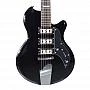 Supro Hampton 3 Pickup Jet Black Electric Guitar