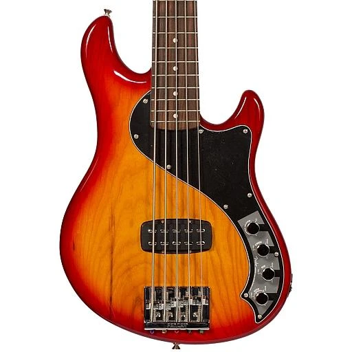 Pre-Owned Fender Dimension V Bass Guitar Aged Cherry Burst w/ Case