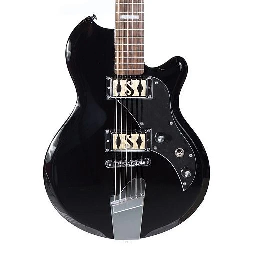 Supro Westbury Double Pickup Jet Black Electric Guitar