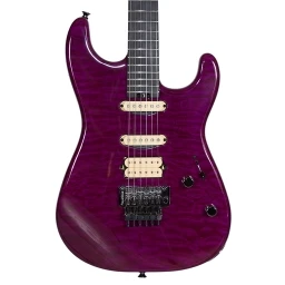 Charvel Custom Select San Dimas H/S/S Electric Guitar Quilt Maple Trans Purple