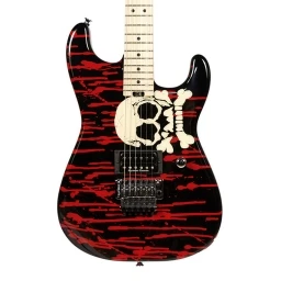 Charvel Pro Mod Warren DeMartini Signature Electric Guitar Blood and Skull Charvel Shop Demo