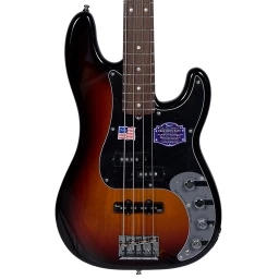 Fender American Deluxe Precision Bass RW 3 Tone Sunburst 4 String w/Case