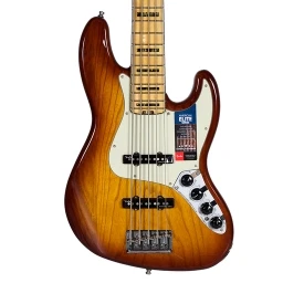 Fender American Elite Jazz Bass 5 String Tobacco Sunburst w/Case