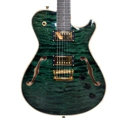 Knaggs Chena Tier 2 Forest Green Hollow Body Electric Guitar w/Case