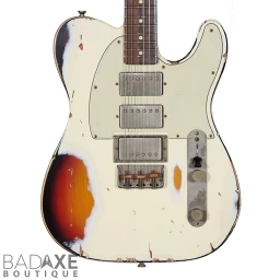Nash T-3HB Electric Guitar Olympic White over 3TSB w/Case