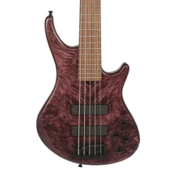 Roscoe SKB Standard Plus 5 Bass Burl Maple Transparent Purple w/ Case