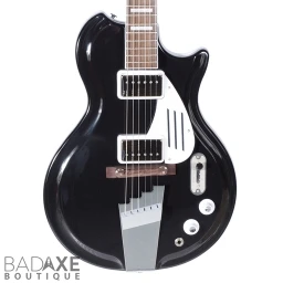 Supro Black Holiday 2 Vistatone Pickup 2 Knob Black Electric Guitar