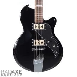 Supro Westbury Double Pickup Jet Black Electric Guitar